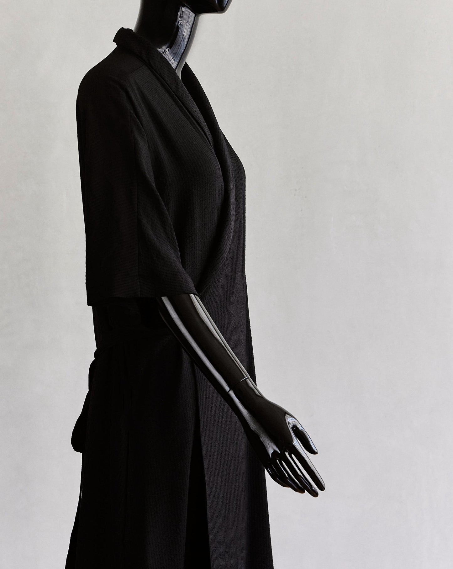 Vestido OK Negro Corrugado