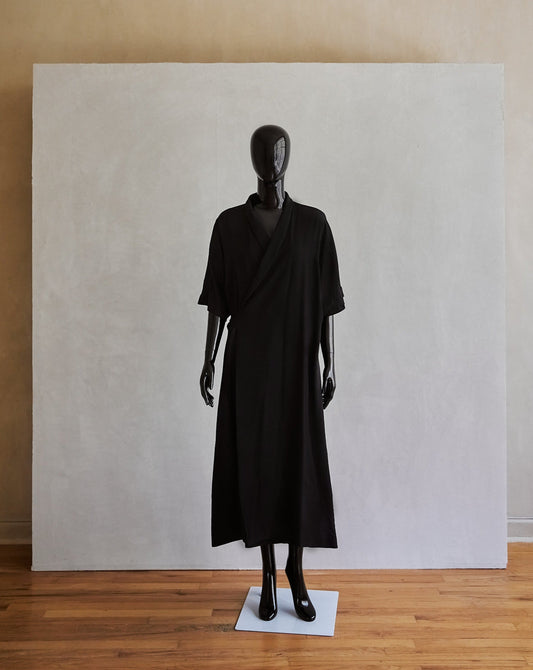 Vestido OK Negro Corrugado