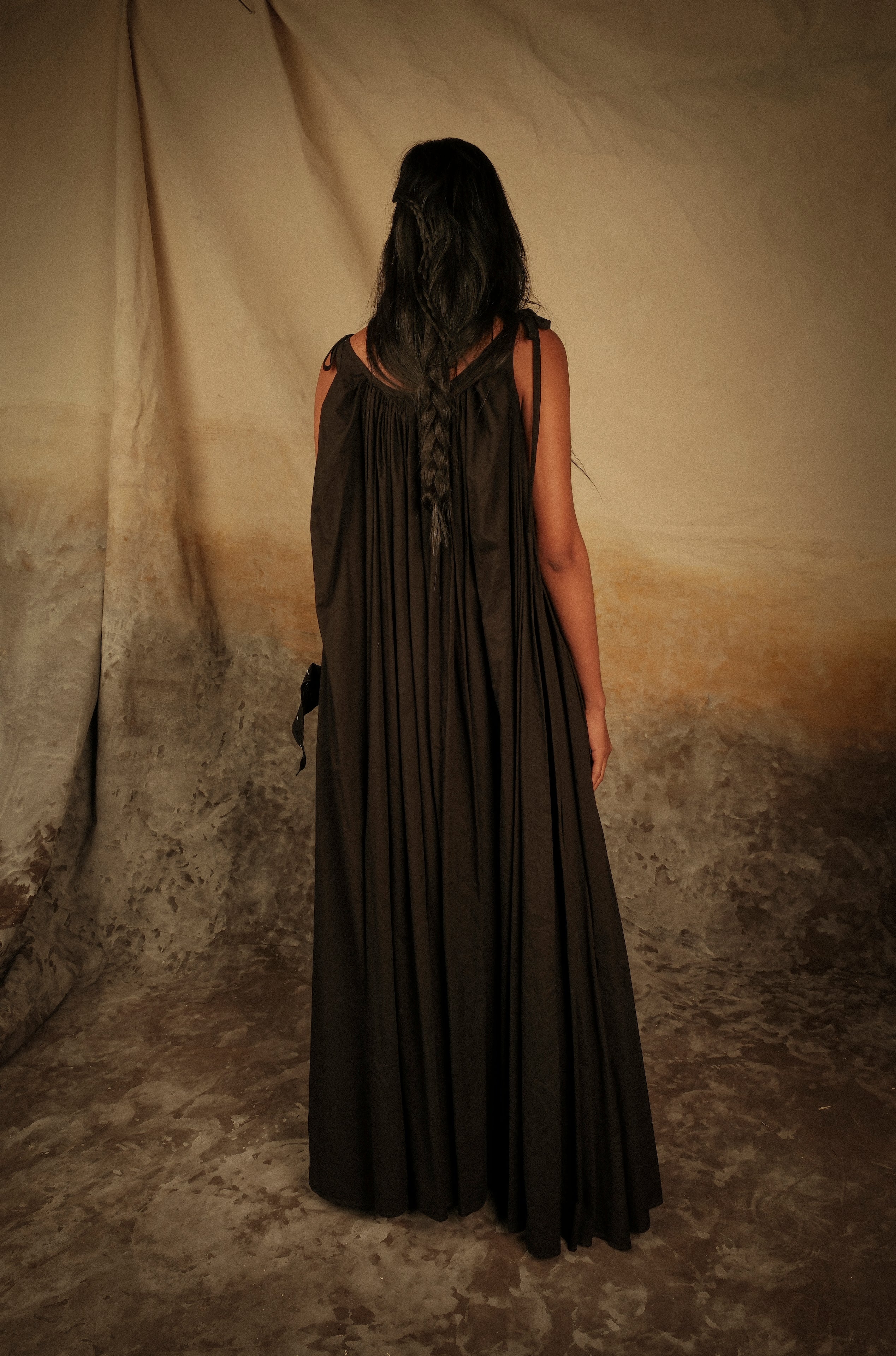 Vestido de algodón negro | Coseta