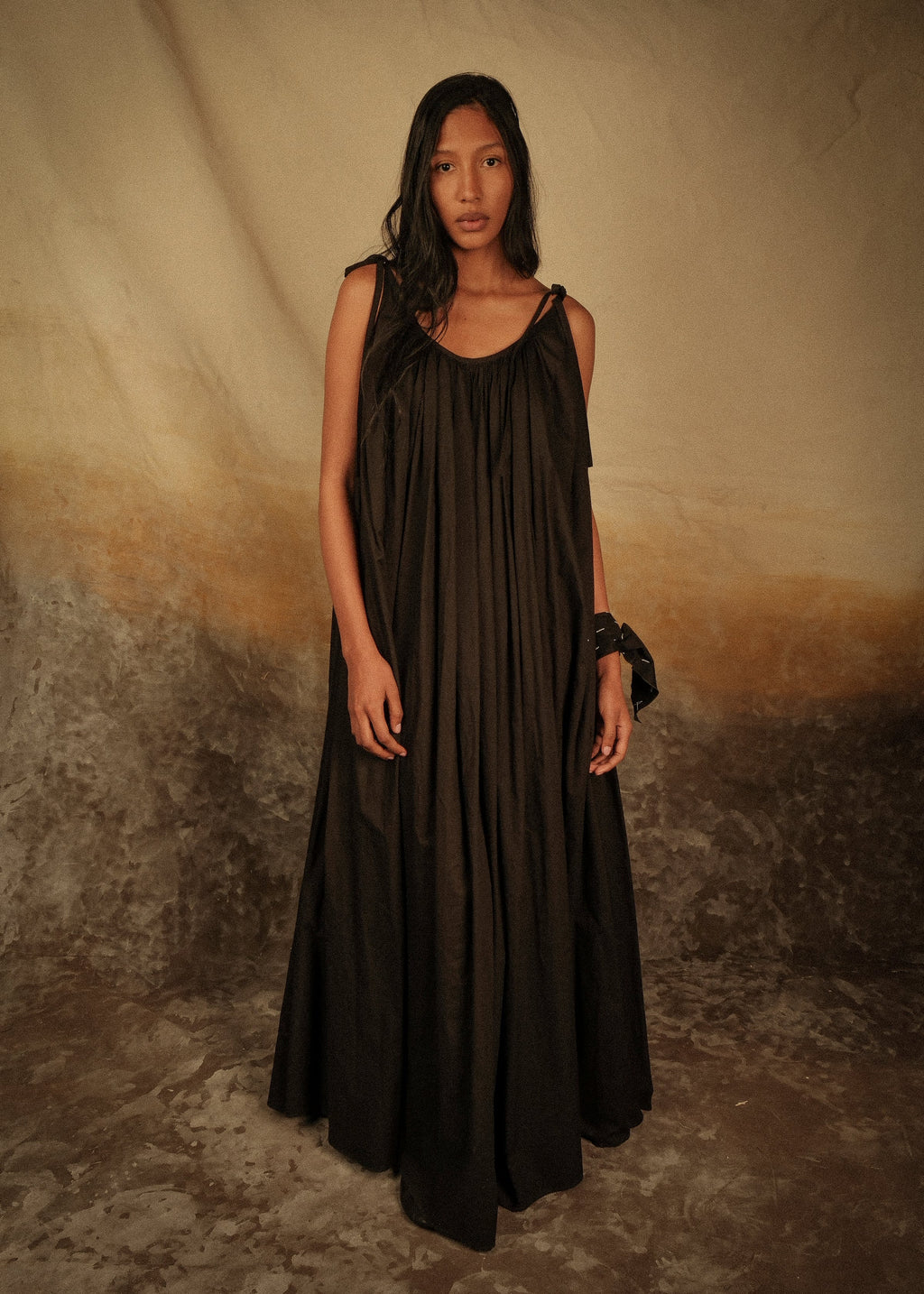 Vestido de algodón negro | Coseta
