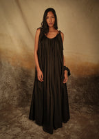 Vestido de algodón negro | Coseta