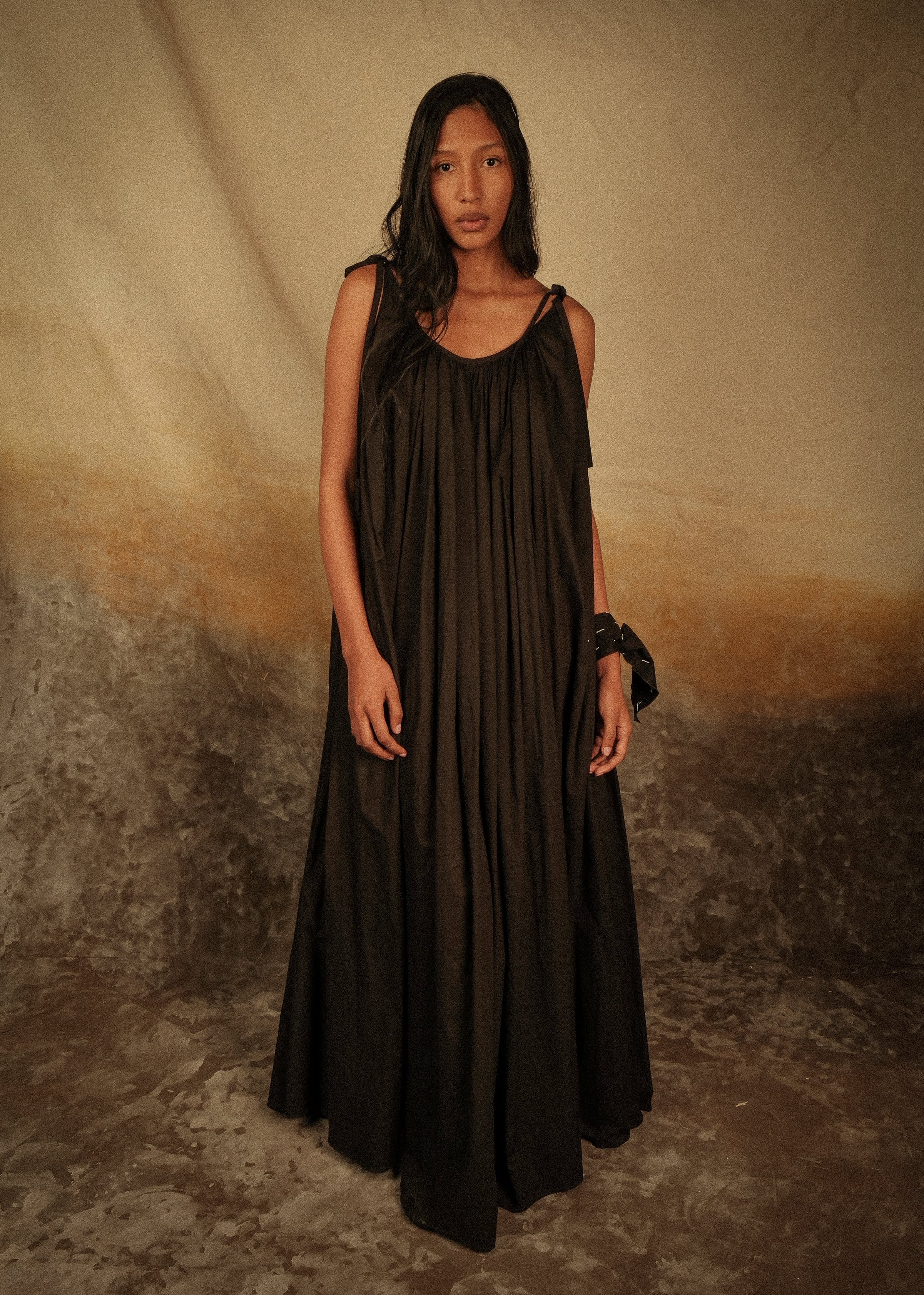 Vestido de algodón negro | Coseta